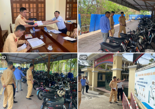 Đội Cảnh sát giao thông số 4, Phòng Cảnh sát giao thông: Kiểm tra công tác bảo đảm an toàn giao thông tại Trường THCS Nam Hải 